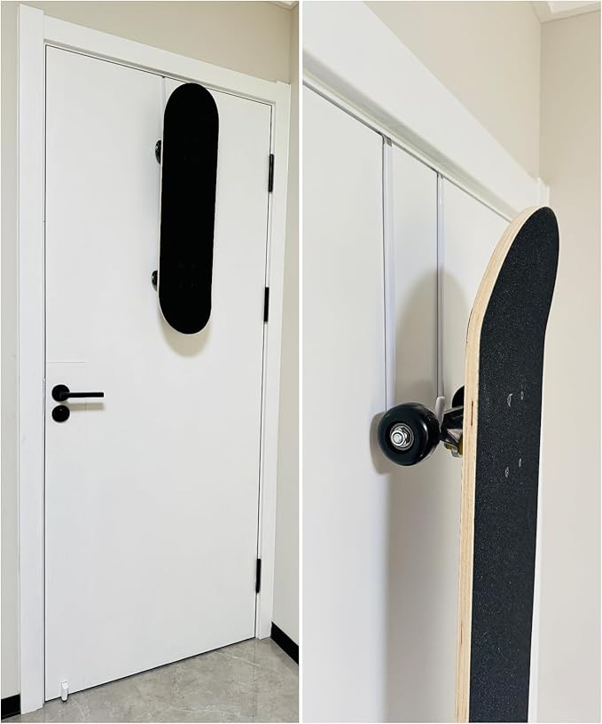 Over The Door Metal Hooks with Plastic Coating 10" Fit 0.5" to 1 3/8" Door 4 Pcs Heavy Duty Single Towel Robe Rack Wreath Bathroom Shower Hanger Shoe Organizer Ironing Board Long White