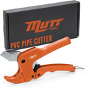 Mutt Tools Professional 1.5” PVC Pipe Cutter Tool - Heavy-Duty Ratcheting Plastic Pipe Cutter for PVC, CPVC, PEX – Cuts up to 1.5 Inch OD – Plumbing Cutting Tool for Home and Pro Use