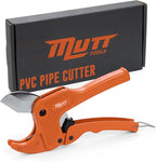 Mutt Tools Professional 1.5” PVC Pipe Cutter Tool - Heavy-Duty Ratcheting Plastic Pipe Cutter for PVC, CPVC, PEX – Cuts up to 1.5 Inch OD – Plumbing Cutting Tool for Home and Pro Use