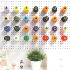 HUHOLE Pegboard Hooks 6 Inch 50PC, Ideal Garage Organization, Wall Storage Tool Organizer, Fit 1/4" 1/8" Peg Board with Plastic Tip (Silver, 6 Inch)