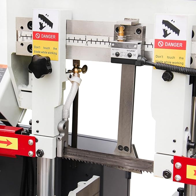 KAKA INDUSTRIAL TGK-08 Double column Metal Cutting BandSaw,Max cutting capacity 7.8 inch,vertical lifting,high stability.Cutting speed adopts hydraulic control,230V-60HZ-3PH