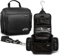 Extra Large Hanging Travel Toiletry Bag for Men and Women - Cosmetic Travel Bag With Shoulder Strap - Waterproof Hygiene Bag with Metal Xxl Swivel Hook and 19 Compartments for Toiletries
