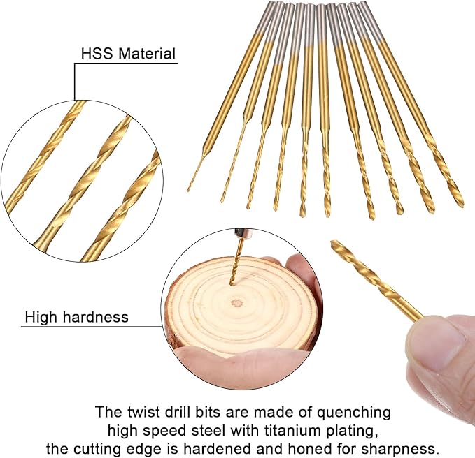 3-Speed Cordless Mini Drill Pen, Rechargeable DIY Electric Hand Drill with 10 Small Drill Bits, Micro Drill Set for Jewelry Making Stone Plastic Resin Keychains