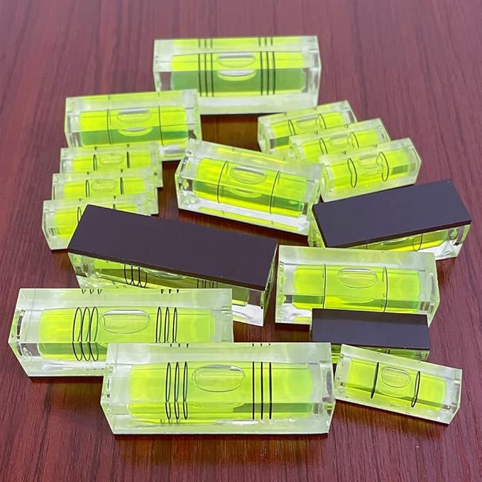 5Pcs Magnetic Small Bubble Level Set 29mm/40mm/52mm Multi-sizes Square Spirit Levels Measuring Tools