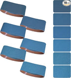 4x24 Inch Sanding Belts 18 Pcs 6 Grits Sizes (3 Each of 60/80/120/150/240/400 Grits) Heavy Duty Belt Sander Zirconia Belt Sander Paper for Wood, Metal, Stainless Steel, Cars, and Furniture