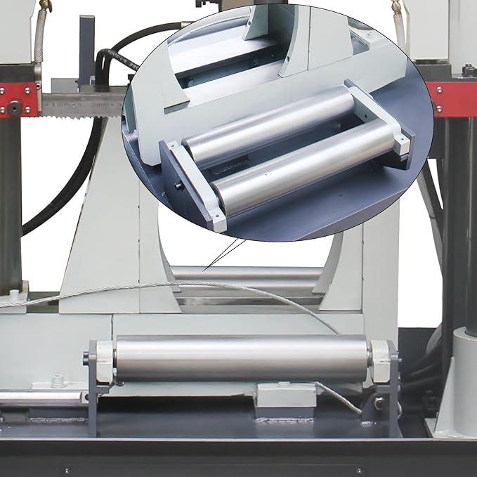 Kaka Industrial TGK-16A 15.7" Semi-Automatic Horizontal Double Column Band Saw-Hydraulic Control, High Stability, 230V 3PH