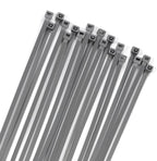 XINGO 100PCS Heavy Duty Cable Zip Ties, 6 inch, Silver, Nylon, 50 Pound Tensile Strength, Self-Locking, Indoor/Outdoor