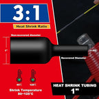 1 Inch Heat Shrink Tubing, 32.8 Ft Roll Industry Marine Grade 3:1 Shrink Ratio Shrink tubing, Adhesive Lined Heat Shrink Tube, 1" Waterproof Shrink Tube for Wires Home Marine Automotive