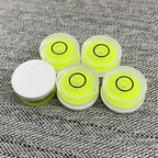 5Pcs Small Circular Bubble Levels with Double Sided Adhesive Bottom Mini Little Stick-on Bubble Spirit Level Measuring Layout Tools Levels (15x6mm)