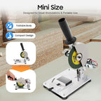 96W Portable Tabletop Saw, 9000 RPM Mini Miter Saw, Versatile Manual Chop Saws, Mini Miniature Table Saws, 0-45° Adjustable Angle Cutter with Protective Cover & 2 Blades
