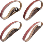 1 x 42-Inch Aluminum Oxide Sanding Belts, 40/80/120/240 Assorted Grits Abrasive Sandpaper for Belt Sander, 24 Pack