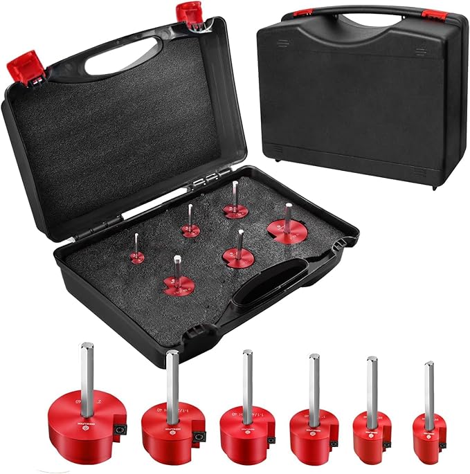 6PCS PVC Reamer Kit With 1/2inch, 3/4inch, 1inch, 1-1/4inch,1-1/2inch, 2inch Head Aluminum, PVC Fitting Saver For SCH40 Pipe