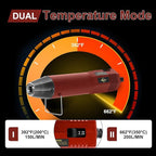 Mini Heat Gun 350W, 2-Temp Settings 392°F & 662°F,Fast Heat Hot Air Gun Tool with 2 Reflector Nozzle and and 6.56Ft Long Cable for Crafting, Vinyl Wrap and Shrink Tubing