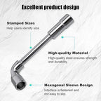 CNQLIS 12 Pieces L-Type Pipe Pipe Elbow Wrench Set, L-Type Hex Socket Wrench Set, 6-20MM, Chrome Steel, 6 Point, Metric, with Storage Bag