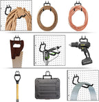8-Pack Pegboard Hooks, Heavy Duty Metal Peg Board Shelving Hooks Fit 1/4" Pegboards, Peg Board Tool Utility Hooks & Hangers for Craft Room Garage Workbench Office