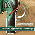 BATOCA - Cordless Car Buffer Polisher - 2pcs 2.0Ah 12V Lithium-ion Rechargeable Battery Powered Brushless Polisher with 6 Variable Speed, DA Orbital Buffer for Car Detailing, Polishing, Waxing