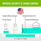 1,000 WristCo Aqua Tyvek Wristbands for Events - Comfortable Tear Resistant Paper Bracelets ID Wrist Bands for Concerts Festivals Admission Party Identification