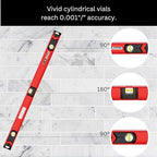 Kapro - 150-80 Semi-Professional I-Beam with Plumb Site Level - Features Horizontal Vial and Dual-View Plumb Site - Aluminum - 48 Inch