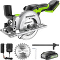 Greenworks 24V Brushless Small Circular Saw,4-1/2" Compact Circular Saw, 6500 RPM Mini Circular Saw,2.0Ah Battery and Compact Charger Included