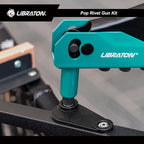 Libraton Rivet Gun Kit, Pop Rivet Gun, Heavy Duty Rivet Tool, Professional Hand Riveter, Manual Riveting Tool with 120 Blind Rivets, 4 HSS Drill Bits, 4 Tool-free Interchangeable Heads
