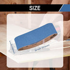 4x36 Inch Sanding Belts 18 Pcs 6 Grits Sizes (3 Each of 60/80/120/150/240/400 Grits) Heavy Duty Belt Sander Zirconia Belt Sander Paper for Wood, Metal, Stainless Steel, Cars, and Furniture