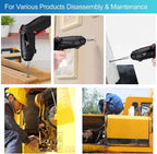 8 in 1 Electric Screwdriver, 3.6V Cordless Drill Screwdriver Rechargeable, 3.5N·m Max Torque Electric Screw Gun with 6 Accessory Kit, Micro USB, Front LED Light, Easy for Small Home Projects