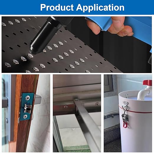 110pcs Steel Rivets 7-Sizes 304 Stainless Steel Rivets Assortment Kit 1/8",5/32",3/16" for Metal,Furniture,Automotive,Instruments