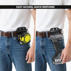 1 Pcs Drill Holder for Tool Belt, Tape Measure Holder with Metal Clip, 2 in Belt Hook Holster for Cordless Drill, Impact Driver, Measuring Tape, Tool Accessories