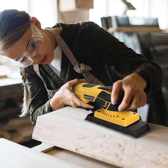 350W 3A Electric Sheet Random Orbital Sander with Pluggable Wire,Central Vacuum, Sanders for Woodworking, Primary Wood and Panel Processing,3MM