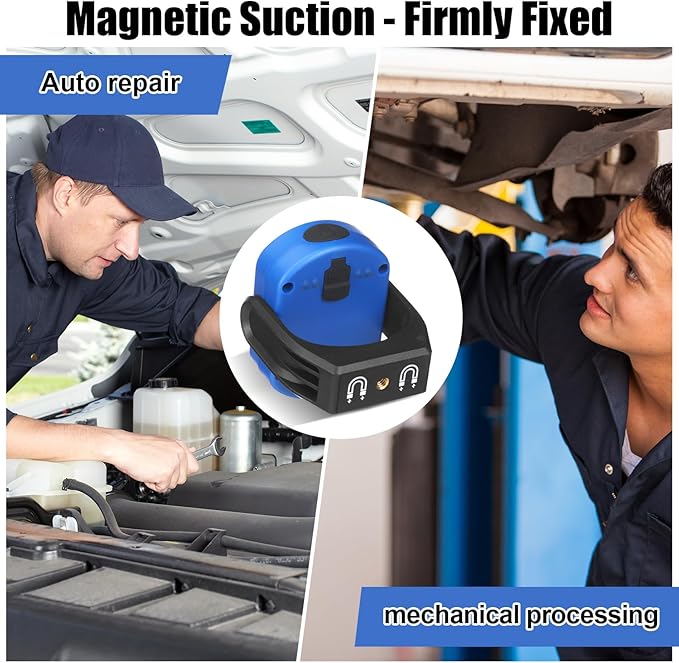 Retisee 3 Pcs 720 Lumens Magnetic Work Light USB Rechargeable LED Flashlight Portable Inspection Light for Car Repair Emergency Lighting Mechanics Workshop (Blue)