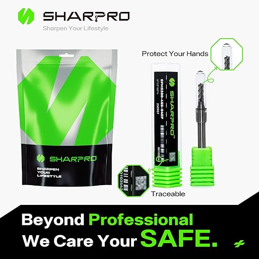 6mm Shank End Mill Bits Set 4mm Cutting Dia. 4 Flutes AlCrN Coated Carbide Square CNC Milling Bits, Apply for Alloy Steel, Stainless Steel, and Various Cast Iron (5PCS)