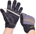 HANDLANDY Mens Work Gloves Touch screen, Utility Mechanic Gloves, Flexible Breathable Fit- Padded Knuckles & Palm