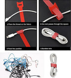 Cable Labels & Reusable Hook and Loop Fastening Ties Set - 30 Pcs Cord or Wire Labels & 30 Pieces Cable Tags for Electronics, Home & Office Cord Management