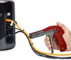 42710 Zip Tie Gun/Cable Tie Install Tool, Adjustable Tension with Built-In Cutter, for Nylon Ties up to 1/4”- Red