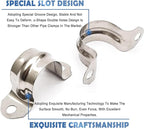 Nge 3/4inch Rigid Pipe Strap Clamp-Two Hole Strap-U Bracket Tube Clip-Stainless Steel Heavy Duty Pipe Fasten Holder-Secures Conduit，50Pcs（25mm)