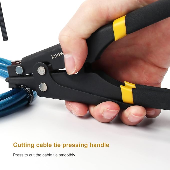 Knoweasy Zip Tie Tool and Tensioning and Cutting Tool for Plastic or Nylon Cable Tie