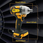20V MAX Cordless Impact Wrench, 1/2" Brushless Motor High Torque Impact Gun, Variable Speed, Compatible with Ma kita Battery (Tool Only, No Battery and Charger Included)