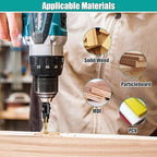 5PCS Countersink Drill Bit Set, Professional Brocas para Madera - Adjustable Wooden Drill Bit Set, Used for Wood Countersink Drill Bit with Depth Stop