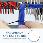 PATIKIL Cable Zip Ties 14 Inch, 100 Pcs Self-Locking Nylon Wire Tie Wraps Heavy Duty Cord Management with 50 lbs Tensile Strength for Indoor and Outdoor, White (0.2" W)