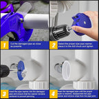 6Pcs PVC Pipe Reamer Kit With 3/4inch, 1inch,1-1/2inch, 2inch, 3inch, 4inch Head Aluminum, PVC Fitting Saver, PVC Socket Saver For SCH40, ABS, CPVC, Fit for Standard 1/2" Drill