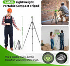 Laser Level with 60in Tripod, HUEPAR 98Ft Self Leveling Laser Level Green Line Laser Cross Line Laser Leveler Tool for Picture Hanging, Tile, Home Renovation, Indoor Project, Battery&Goggles Included