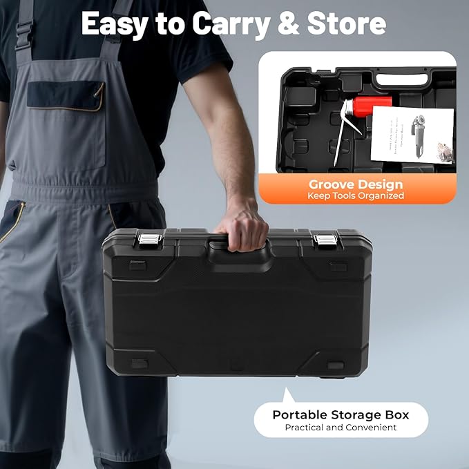 Electric Pipe Threader, 2300W Pipe Threading Machine with 6 Dies (1/2" - 2"), 110-120V Ratchet Pipe Threader Kit, Heavy-Duty Hand-Held Power Drive Kit