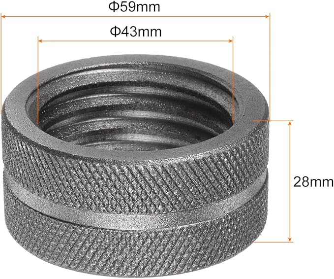 HARFINGTON Pipe Wrench Nut 48" Plumbing Wrench Replacement Knurl Nut Carbon Steel for 48" Adjustable Wrench