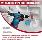 8Pcs PVC Pipe Reamer, Plastic PVC Pipe Fitting Reamer Plumbing Tools Kit Fit into Standard 1/2" Drills PVC Pipe Reamer Tool Contains PPR75, PPR100, PPR125, PPR150, PPR200, PPR250, PPR300 and PPR400