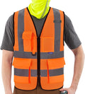 X Small High Visibility Mesh Safety Reflective Vest with Pockets and Zipper