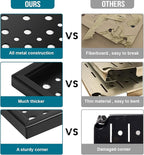 Pegboard Rack Garage Storage Steel Horizontal Peg Board Pack,Steel Pegboard Heavy Duty- 4 Pack 16-Inch X 16-Inch Metal Peg Board Tool Organization Panels(Black)