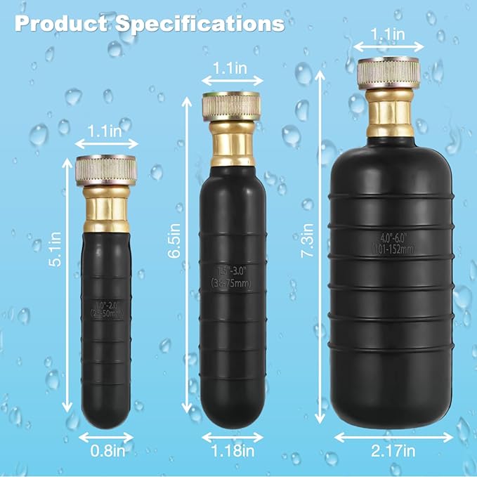 Drain Cleaning Bladder for 1.5-3 Inch Pipes Powerful Blockage Removal in Kitchen Bathroom Bathtub Swimming Pool and Sewer Lines Using Water Pressure