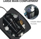 WANDF Travel Toiletry Bag for Men Large Toiletries Shaving Bag Water Resistant Hanging Dopp Kit Travel Accessories Bag for Women Men (Black)