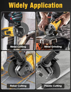 Brushless Angle Grinder, for DEWALT 20V Battery, 4-1/2" Cordless Small Angle Grinder with Auxiliary Handle, 10 Sandpapers, 2 Cutting & 2 Grinding Wheels, Pin Wrench, Lock-on Slide Switch for Polishing
