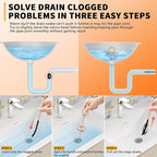 35 Inch Drain Snake Hair Clog Remover Tool, Anti-Break Metal with Nylon Coating Sink Snake, for Bathroom Sink, Tub, Shower, Pipe Drain (4 Pack)